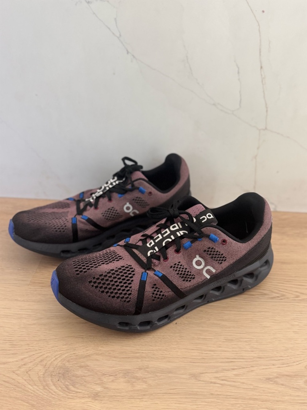 Men's On Cloud  Black/Cobalt Blue Cloudsurfer Shoes Cloud CloudTecSneaker 11.5